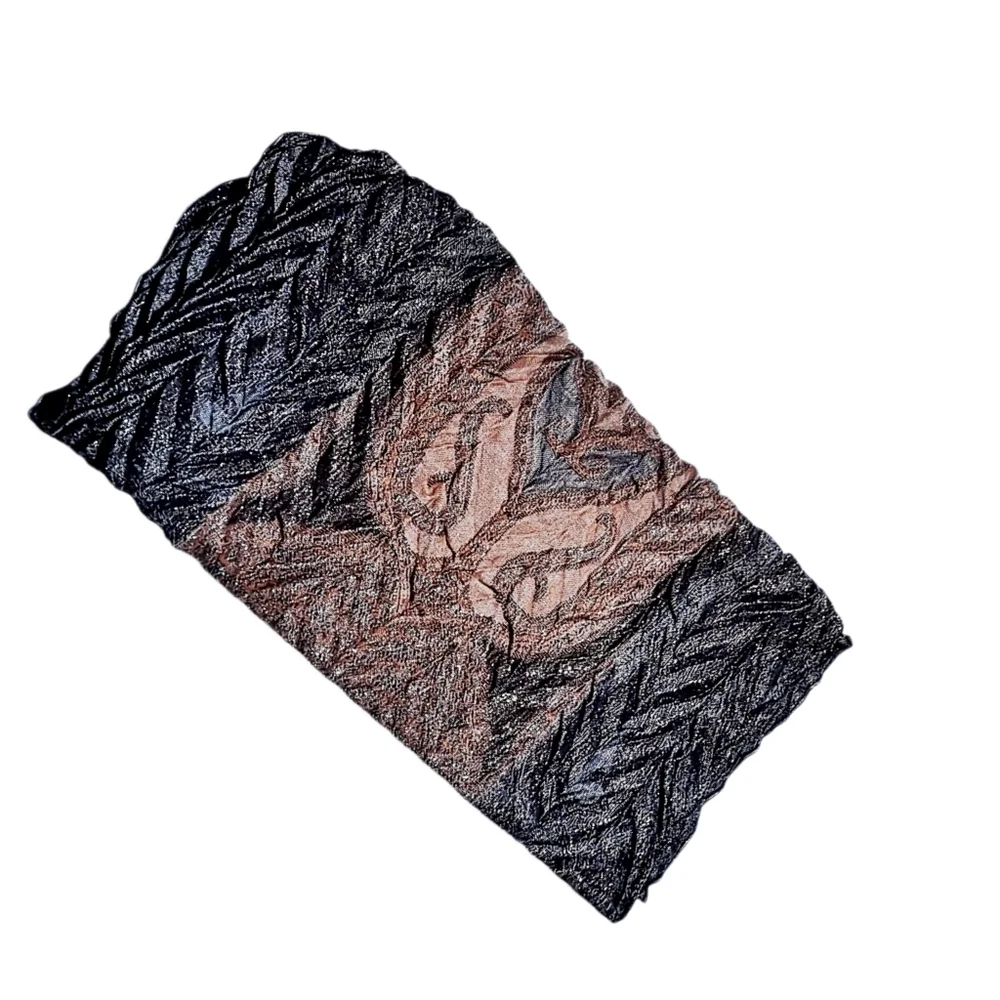 Elegant Orange and Gray Infinity Scarf - Picture 3 of 5